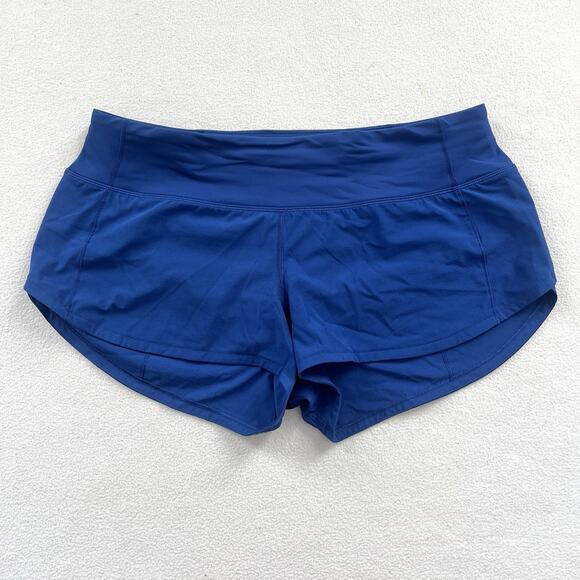 Lululemon Women Run Speed Up Short 2.5" Royal Solid Cyber Blue Swift 4-way 6 Reg - Picture 1 of 10